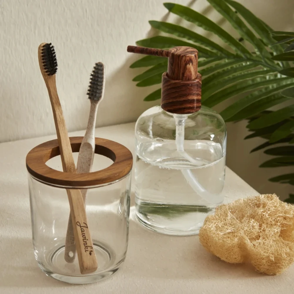 Karaca Home Woody 2-Piece Bathroom Accessory Set | 153.09.01.5213