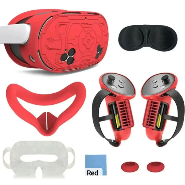 7 in 1 Accessory Kit For Meta Quest 3 & Meta Quest 3s - Red