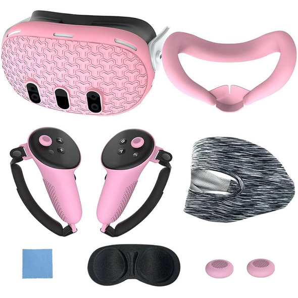 7 in 1 Accessory Kit For Meta Quest 3 & Meta Quest 3s - Pink