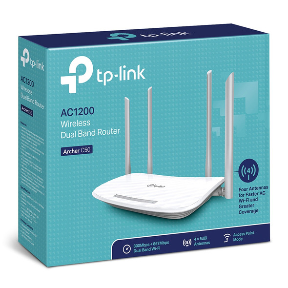 TP-Link AC1200 Dual Band Access Point/ Wireless Router (EU) | Archer C50