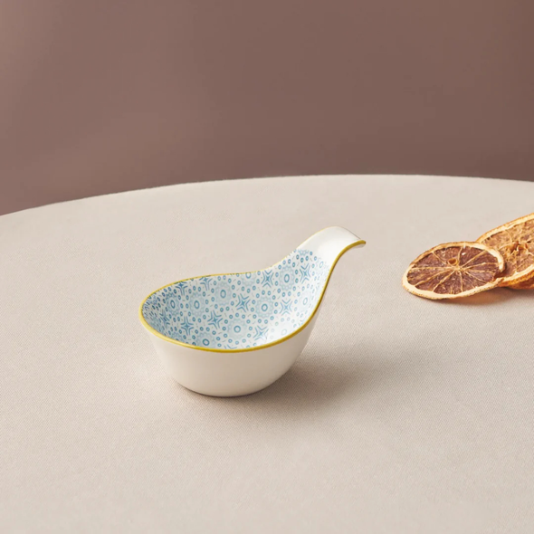 Karaca Floral Blue 10cm Drops Snack and Sauce Bowl | 153.03.08.2996
