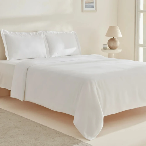 Karaca Home White Collection Felves 100% Cotton White King Size Duvet Cover Set | 200.22.06.0038