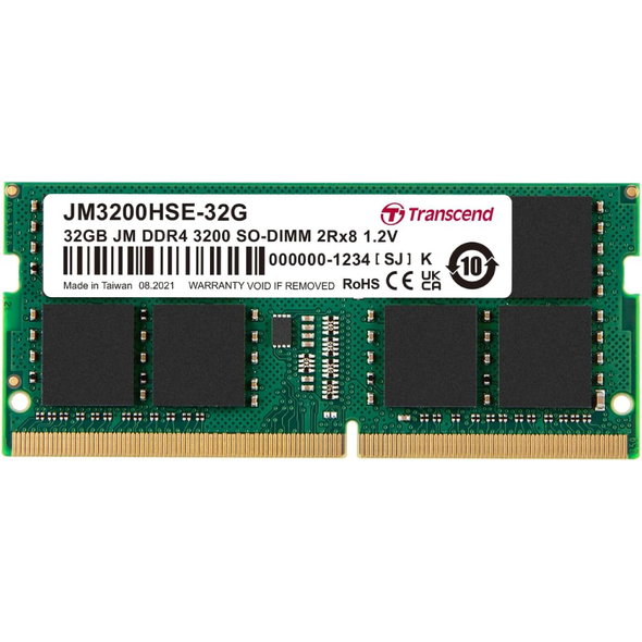 Transcend 32GB Memory Laptop DDR4 (3200) | JM3200HSE-32G
