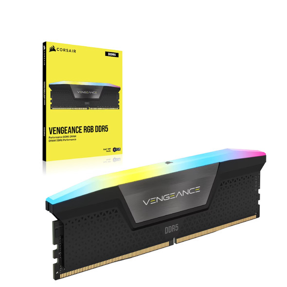 Corsair Vengeance 16GB (Not Kit) DDR5 6000MHz CL40 RGB Computer Memory | CMH32GX5M2B6000C40-16GB-OB