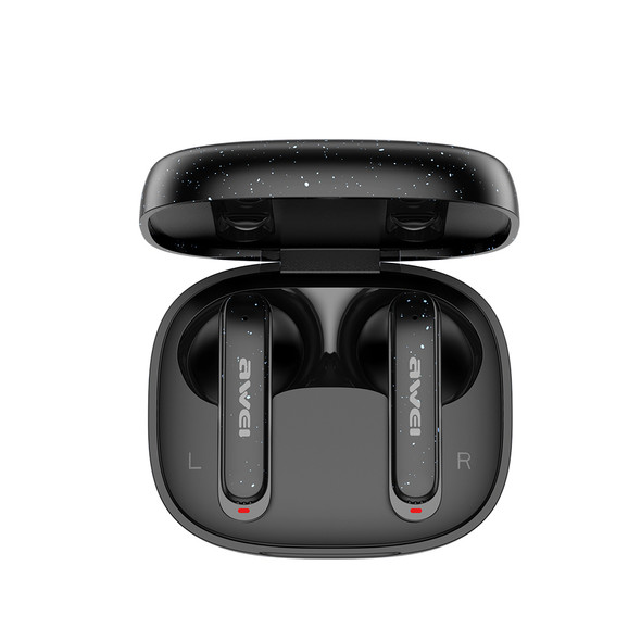 AWEI T66 Wireless Earbuds BT with Charging Case and Noise Cancellation – Black | T66