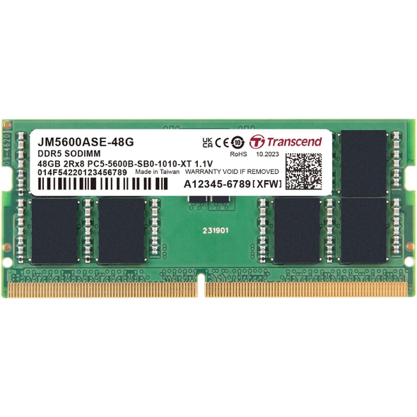 Transcend 48GB Memory Laptop DDR5 (5600) | JM5600ASE-48G