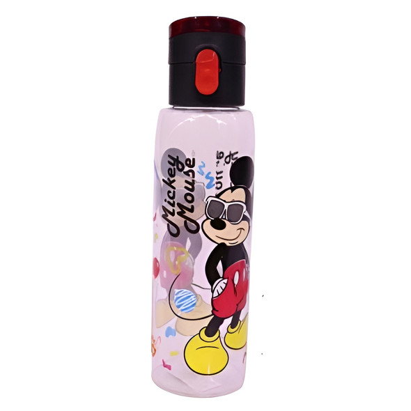 Disney Mickey Mouse Slim Kids Water Bottle with Push Button Cap | 161418-014