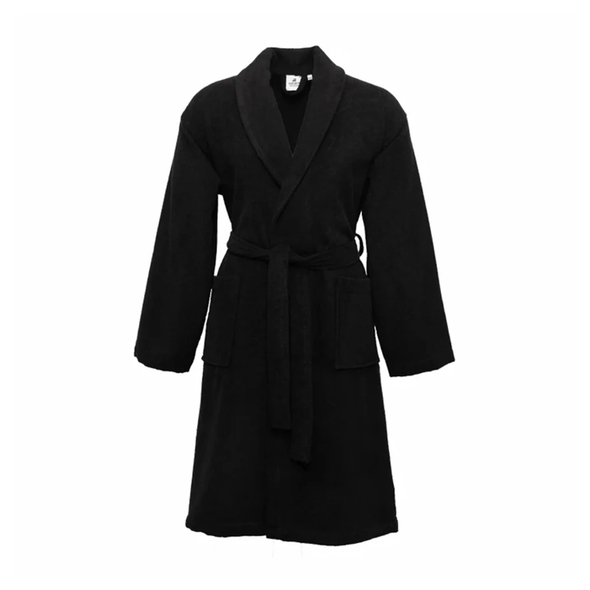 Karaca Home Istanbul Black 100% Cotton Regular XL/XXL Kimono Bathrobe | 200.21.01.0647
