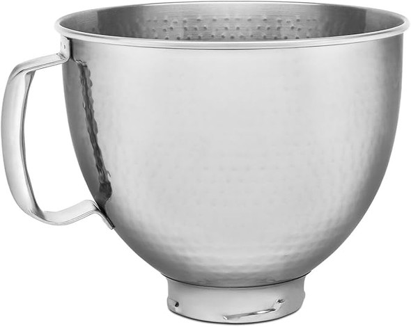 KitchenAid 4.8L Bowl with Handle - Hammered Stainless Steel | 5KSM5SSBHM