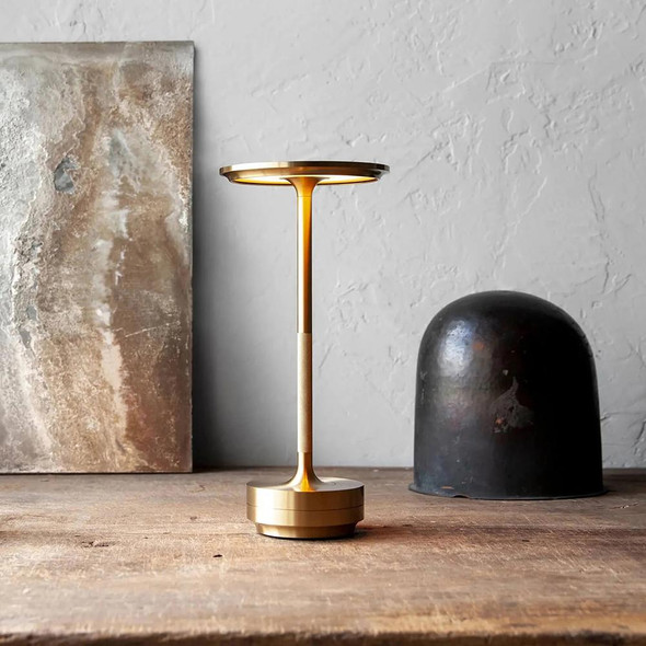 Premium Gold LED Table Lamp 28 cm - Elegant Ambient Illumination | SK195147