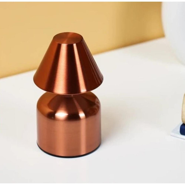 Rechargeable Touch LED Table Lamp 13 cm - 3 Light Modes, Copper Finish | SK1951410