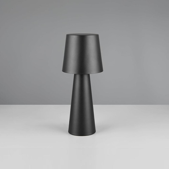 Black Metal Table Lamp  23 cm, Minimalist Design, 3 Light Levels | SK1951426