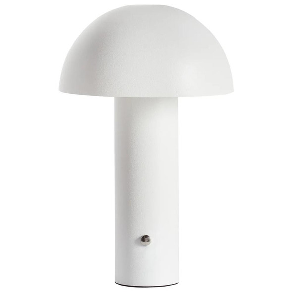 White Wireless Mushroom LED Table Lamp 22 cm with Touch Dimming | SK195146