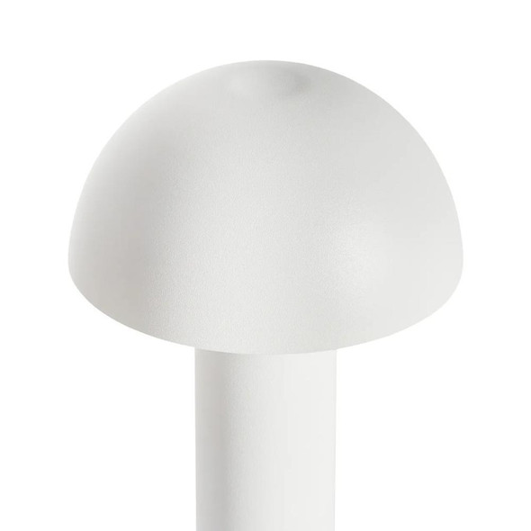 White Wireless Mushroom LED Table Lamp 22 cm with Touch Dimming | SK195146