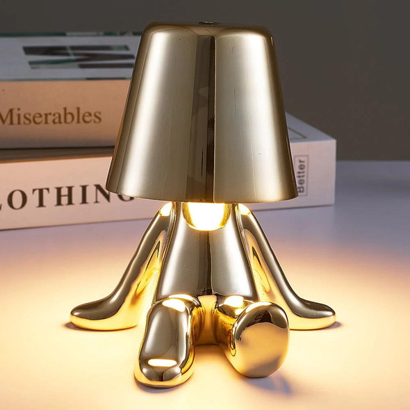 Thinker Gold LED Table Lamp with Touch Control, 3 Light Modes | SK1951427D