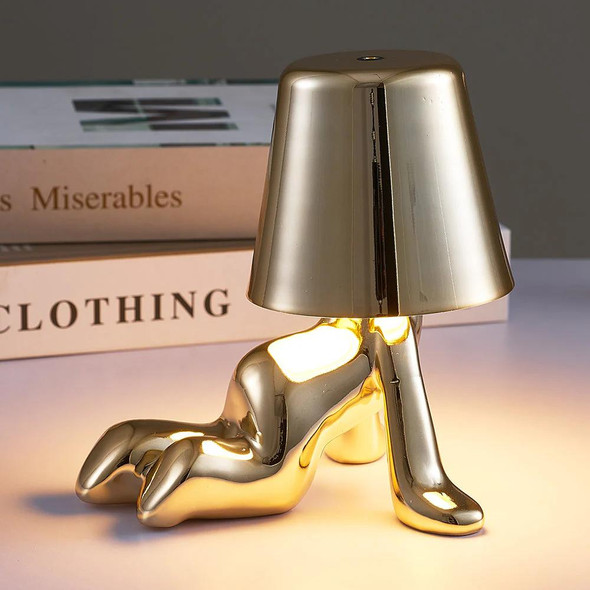 Thinker Gold LED Table Lamp with Touch Control, 3 Light Modes | SK1951427E