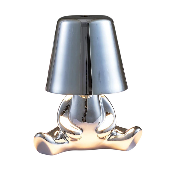 Thinker Silver LED Table Lamp with Touch Control, 3 Light Modes | SK1951428B