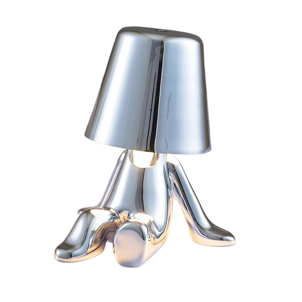 Thinker Silver LED Table Lamp with Touch Control, 3 Light Modes | SK1951428D