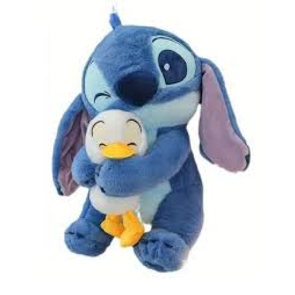 Dark Blue Stitch Plush Toy with Duck – 35cm | AL1671