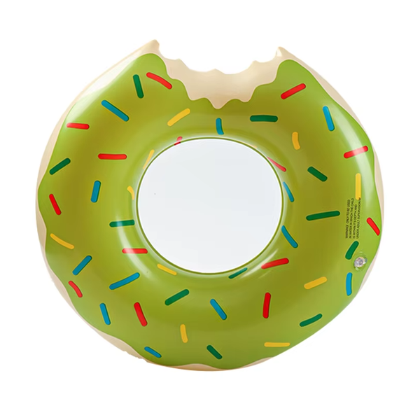 Inflatable Green Donut Swim Ring - Pool Float for Kids & Adults | 583-5