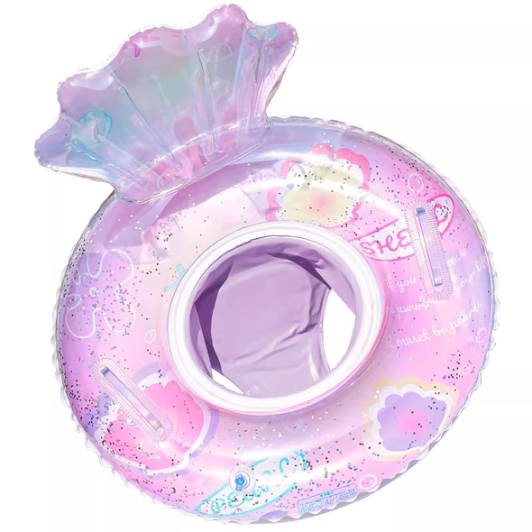 Princess Shell Baby Inflatable Swim Ring - Glitter Seat Float | 583-16