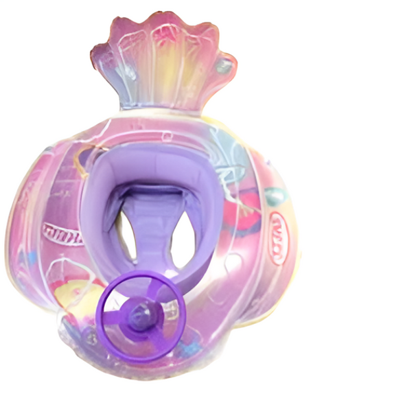 Princess Shell Baby Inflatable Swim Seat with Steering Wheel - Pink | 583-17