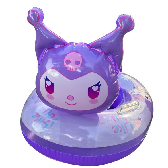 Cute Purple Cartoon Baby Inflatable Swim Ring - Kids Seat Float | 583-56