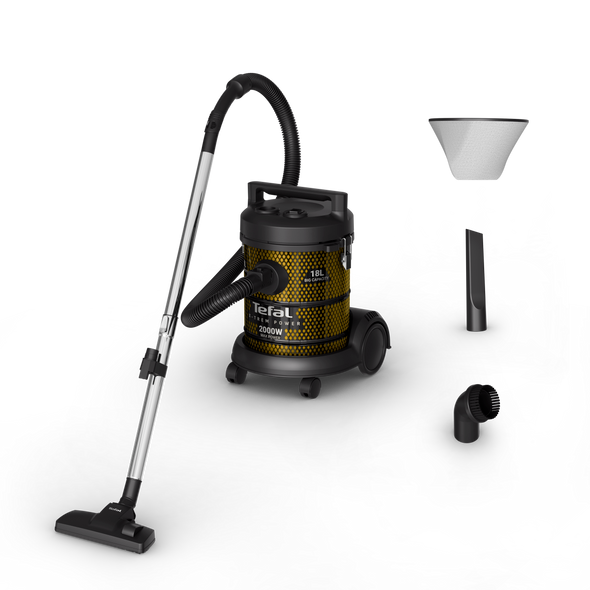 Tefal Corded Bagless Drum Vacuum Cleaner X-Power 18L | TW4015M0
