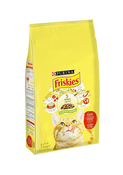 Friskies Cat Beef & Chicken & Vegetable Dry Food 7.5kg | 206011