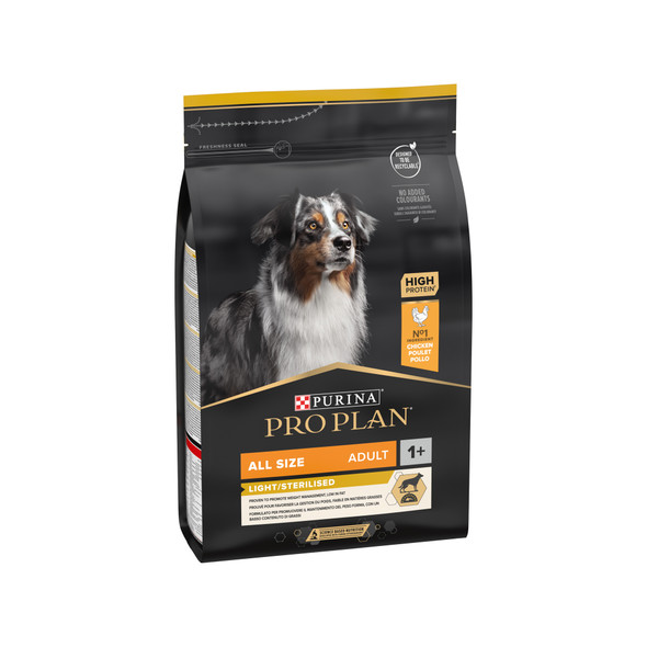 Pro Plan Adult Light / Sterilized Chicken Dog Food - 3kg | 205010