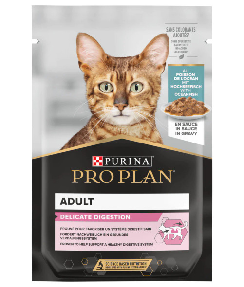 Pro Plan Adult Delicate Digestion Ocean Fish Wet Cat Food - 85g | 205039