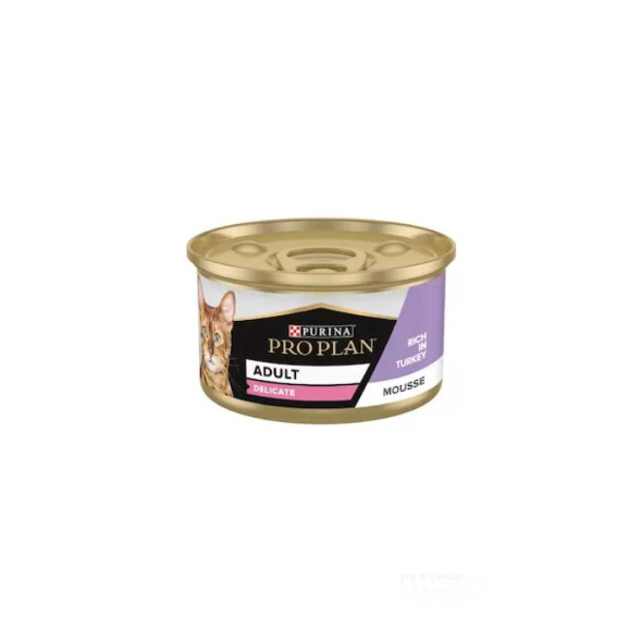 Pro Plan Adult Delicate Mousse Turkey Wet Cat Food - 85g | 205049