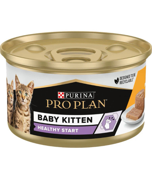 Pro Plan Baby Kitten Mousse Chicken Wet Cat Food - 85g | 205204