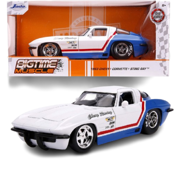 Jada Bigtime Muscle 1963 Chevy Corvette Sting Ray Die-Cast Model Car | 3009