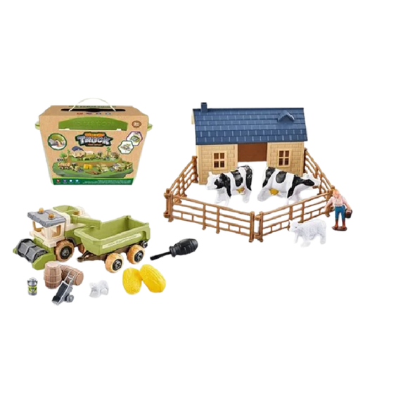 Farm Truck & Barn Playset with Animals | 8815C