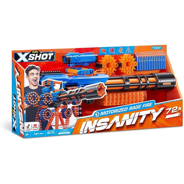 XShot Insanity Motorized Rage Fire Dart Blaster | 36605