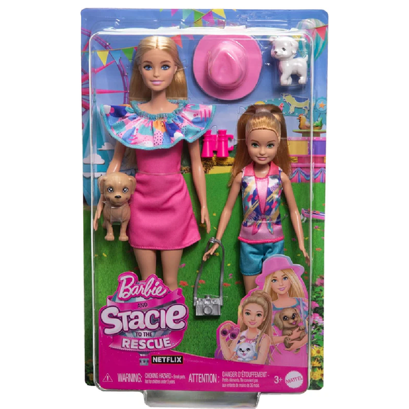 Barbie and Stacie to the Rescue Doll Set with Pets | HRM09