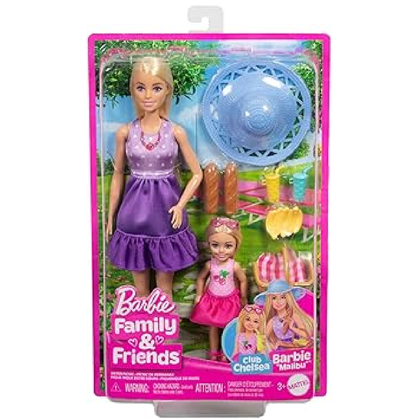 Barbie Family & Friends Picnic Playset with Doll & Child Figure | JBF43