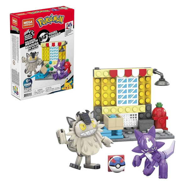 Mega Construx Pokémon Galarian Meowth vs Toxel Battle Set | 887961971460