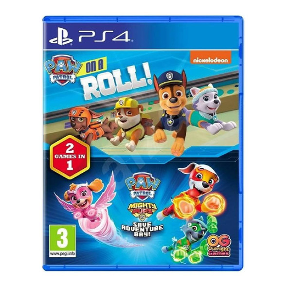 PS4 Paw Patrol On A Roll & Paw Patrol: Mighty Pups Save Adventure Bay Bundle - PlayStation 4