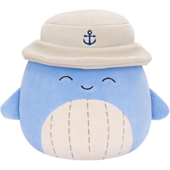 Squishmallows Mini Plush – Blue Whale with Sailor Hat | SQCR04247