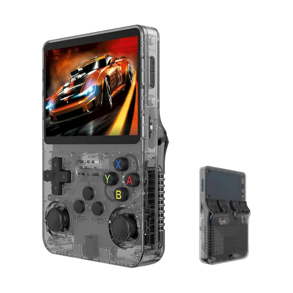 R36S Handheld Video Game Console 3.5" IPS Screen 64GB Retro Linux System - Black