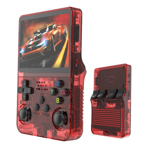 R36S Handheld Video Game Console 3.5" IPS Screen 64GB Retro Linux System - Red