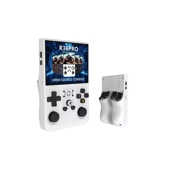 R36S Pro Retro Handheld Game Console 3.5″ IPS, 64GB, 18,000+ Games, Linux OS – White