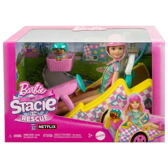 Barbie and Stacie to the Rescue Playset with Vehicle & Pet | HRM08