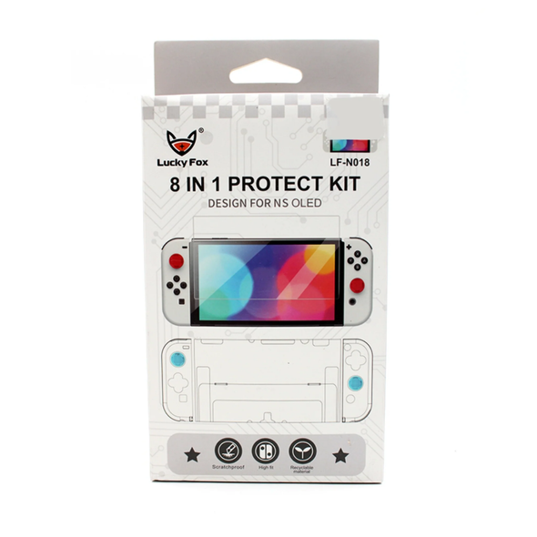 Lucky Fox 8-in-1 Protective Kit for Nintendo Switch OLED