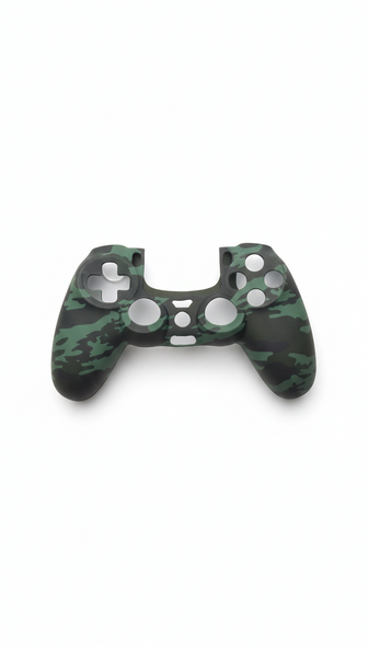 PS4 Silicone Controller Cover with Thumb Grip Caps - Green Camo