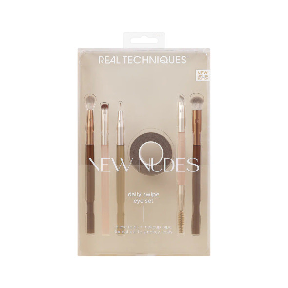 Real Techniques New Nudes Daily Swipe Eye Set Kit (6 Brushes) | 284861