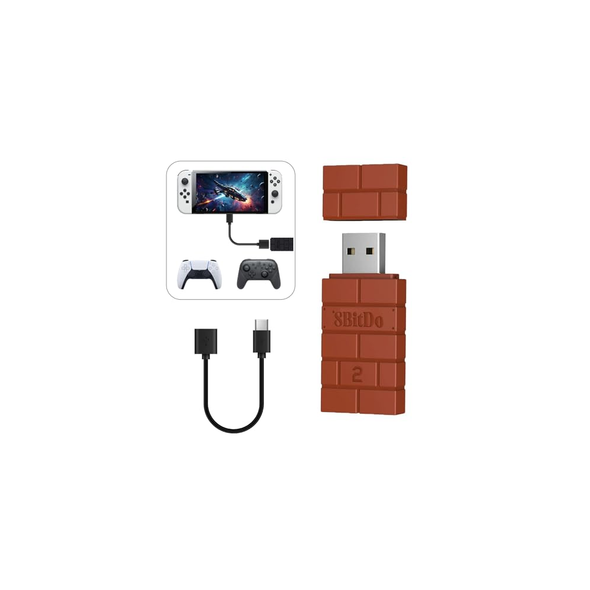 8BitDo Wireless USB Adapter for Nintendo Switch, Windows PC & macOS