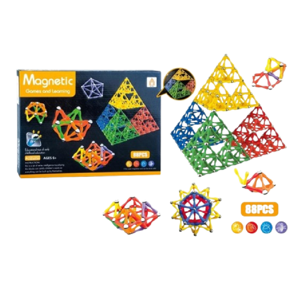 Magnetic Geometry Construction Set – 88 Pcs | AQ-771-1
